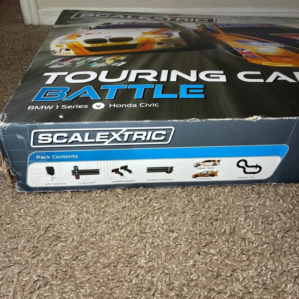 Scalextric Touring Car Battle Slot Car Set 1:32 BMW 1 Series Honda Civic Racing